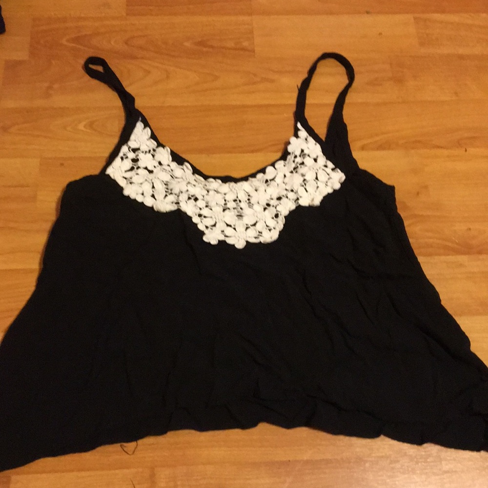 black floral tank top